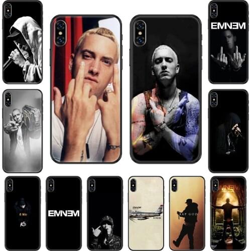 Rapper Eminem Phone case For iphone 4 4s 5 5S SE 5C 6 6S 7 8 plus X XS XR 11 PRO MAX 2020 black trend waterproof pretty cover