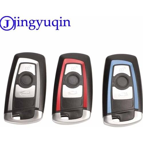Jingyuqin Smart key Shell Cover Case Keyless For BMW CAS4 F 3 5 7 Series E90 E92 E93 X5 HU100R With Uncut Blank Blade