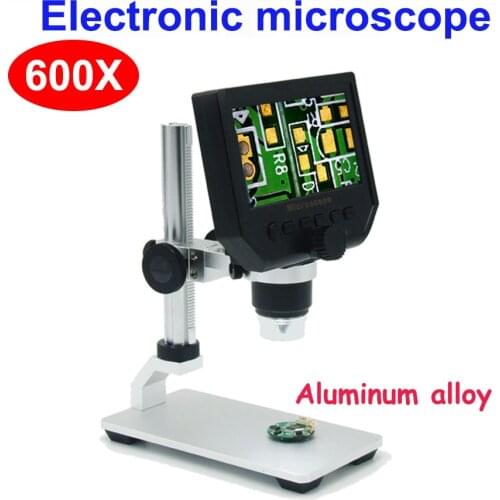 600X digital electronicmicroscope video microscope 4.3 inch HD LCD soldering microscope phone repair Magnifier + stand