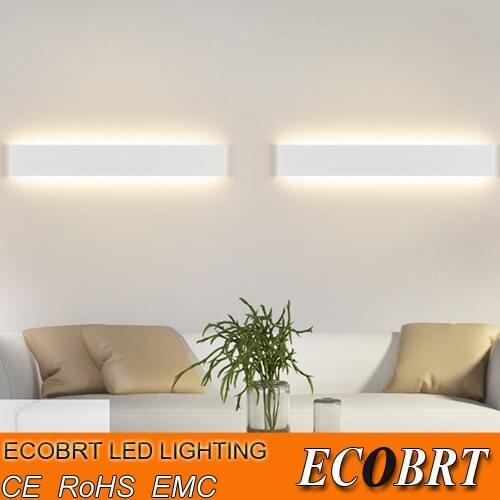ECOBRT Modern 6W 24cm Long Aluminum LED Indoor Wall Lamps in Foyer as Decoration Sconce Light 90-260V ac