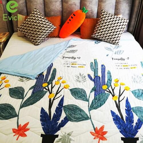 EVICH Washed Cotton Summer Simple Style Multi-pattern Hot-selling Cool Quilt Summer Comfortable Air-conditioning Quilt JK200