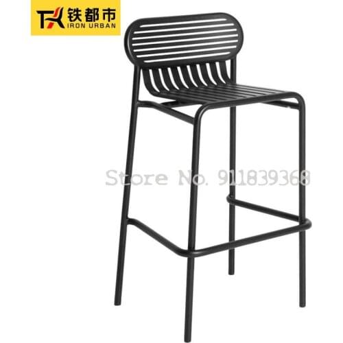 Combination Of Bar Table And Chair Outdoor North European Open Courtyard Cafe Bar Table And Chair Leisure Balcony Back Stool