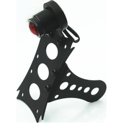 Motorcycle Side Mount License Plate Tail Light Bracket Metric Choppers Cruiser Bobber Touring For Honda Yamaha Kawasaki Suzuki