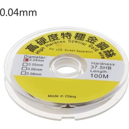 100m Alloy Gold Molybdenum Wire Cutting Line LCD Display Screen Separator Repair