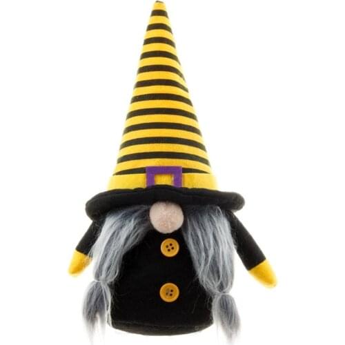1 Piece Halloween Small Dwarf Ornament Plush Farmhouse Gnome Doll Decoration For Happy Halloween Party Props Kids Gifts Supplies