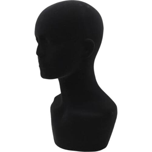 Male Foam Mannequin Head Lightweight Male Hair Mannequin Stand Model for Cap Wig Glasses Manikin 21