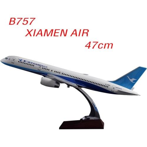 Resin Airplane Model B757 XIAMEN AIR 47cm Airplane Model Static Display Creative Gift Mini Toys for Boys Adult Collection
