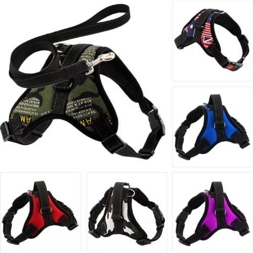 Dog Chest Harness Leash Set Reflective Medium And Large Dogs Explosion-Proof Harnessing K9 Dogs Leash Accessories For K9 Dog