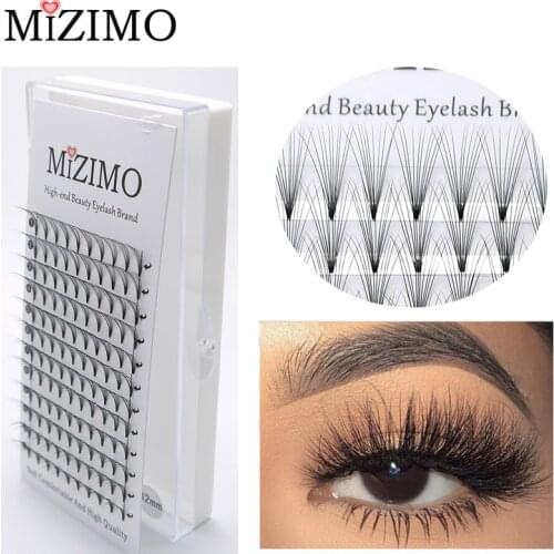 MIZIMO false eyelash artificial hydra 10D short stem pre-rolling eyelash pre-rolling fan C roll thickness 0.07 eyelash extension