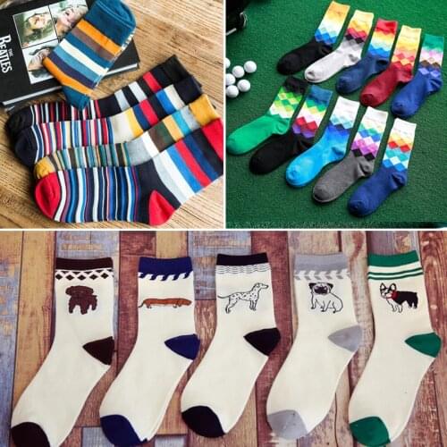 4/3/2/1Pair High Quality Cotton Socks Set Cartoon Pattern Hip Hop Cool Socks for Women Autumn Winter Warm Sox Multi Style