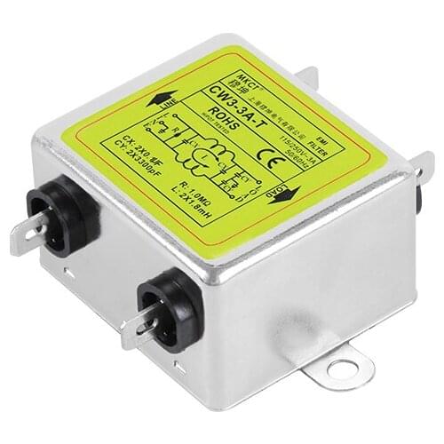 Insert Connection Single-Phase AC 220V Purification EMI Power Supply Filter CW3-3A/6A/10A/20A/30A-T Power Filter