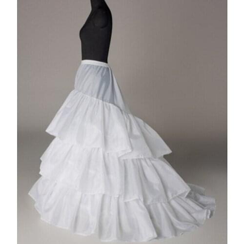 Petticoat Wholesale The Bridal Petticoat Three Circles Sweep Train Underskirt Petticoat for Wedding Dress Lining Accessories