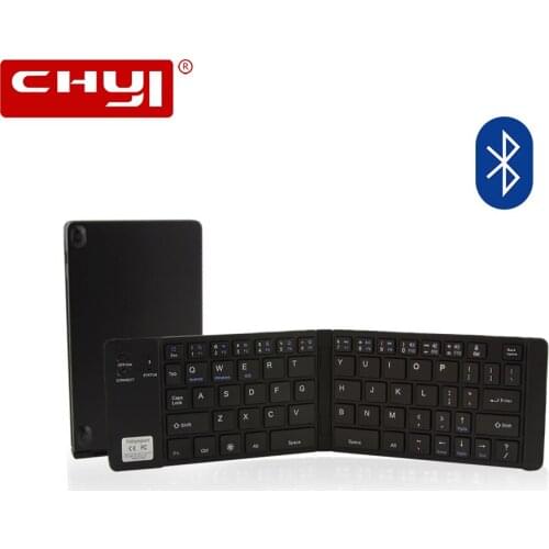 CHYI Portable Folding Wireless Bluetooth Keyboard Rechargeable Slim Foldable Mini Travel Keypad For IPhone IPad Apple Tablet
