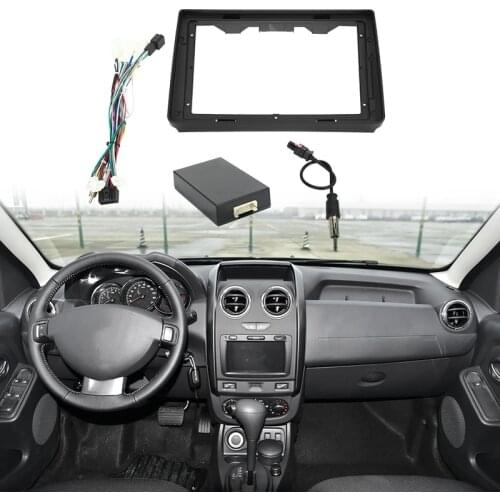 9 Inch 2Din Car Instrument Panel Frame DVD Panel Frame Radio Panel Frame for Renault Duster 2014-2017