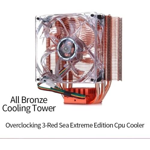 Overclocking Three Red Sea SupremeRadiator All Copper Smart X79/1151/2011/Amd Desktop Cpu Fan