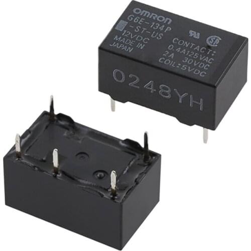 HOT new 12V relay G6E-134P-ST-US G6E 134P ST US G6E134PSTUS Miniature signal relay DC12V 12VDC 12V 0.4A 1250AVC 5PIN