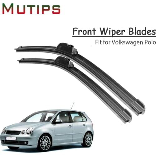 Mutips 1Set Car Windshield Rubber Wiper Blade Fit For Volkswagen VW Polo MK4 MK5 2017 2002-2016 Repair Cleaning Tool Accessories