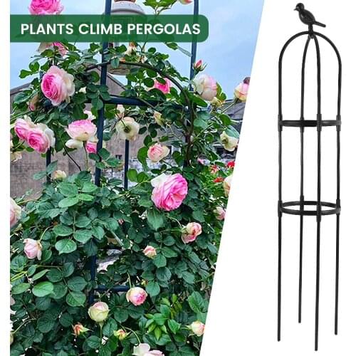 Garden Obelisk Trellis Plant Support Cages Stand Tomato Growing Tower Strong Tubular Frame Plant Climbing Structure Decoration