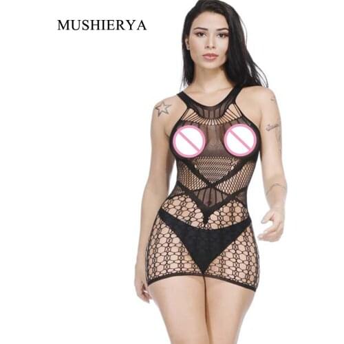 Sexy Translucent Net Bodystockings Lingerie Body Suit Dress Underwear Mesh Hot Erotic Female Fishnet Teddies Bodysuits for Sex