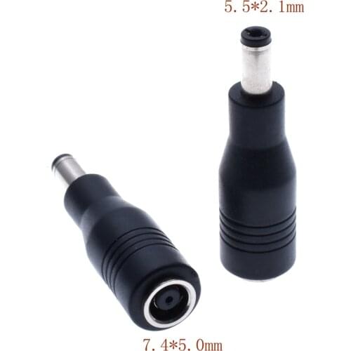 DC Power Socket charger Conversion Plug DC 7.4mm*5.0mm (Only for Hp) to 5.5mm*2.1mm Universal Plugs For Toshiba Asus Laptops