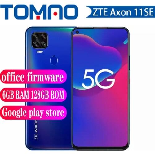 ZTE Axon 11 SE 5G SmartPhone MT6873 Octa core 6GB RAM 128GB ROM 2340*1080 Android 10 48MP Rear four Camera 6.53" 5G Cellphone