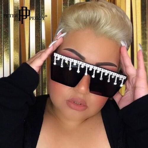 Retro Square Sunglasses Women Brand Designer Men Steampunk Sunglasses Big Frame Diamond Glasses Shades Gafas Eyewear UV400