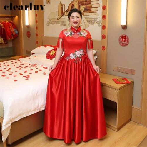 Wedding Dress Vintage Embroidery Chinese Style Wedding Gown T261 2019 Free Shipping Plus Size Robe De Mariee Tassel Bride Dress