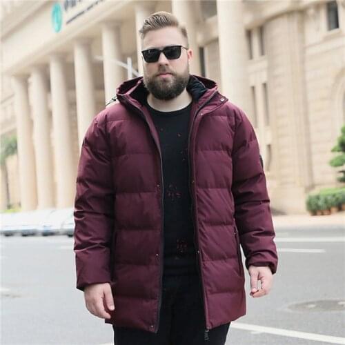 Winter mens extra large collar collar down jacket winter jacket 150kg plus fertilizer plus hooded warm down jacket 10xl tide fa