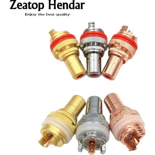 10Pcs Copper CMC RCA Female Terminal Jack Socket AV Audio Video Connector High Quality