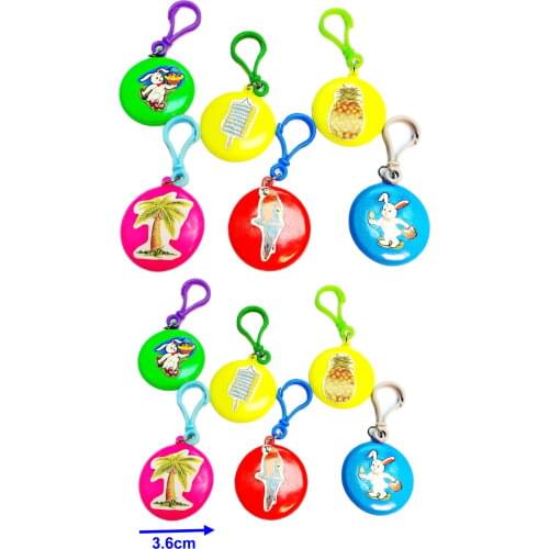 12pc plastic clip w/sticker pendant game vending pocket novelty carnival Birthday Party Favors Pinata Bag Filler Loot Christmas