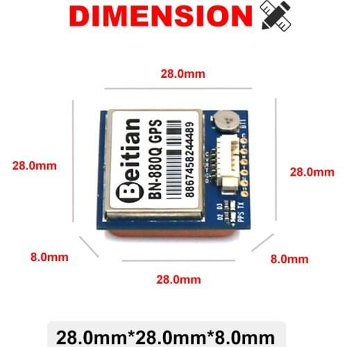 28X28X8mm BEITIAN BN-880Q BN880Q GLONASS GPS Module QMC5883L Compass for RC Airplane FPV Racing Long Range LR4 LR5 LR7 Drones