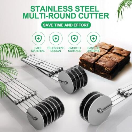 3/5/7 Wheels Cutter Dough Divider Side Pasta Knife Flexible Roller Blade Adjustable Pizza Pastry Peeler Kitchen Tools Bakeware