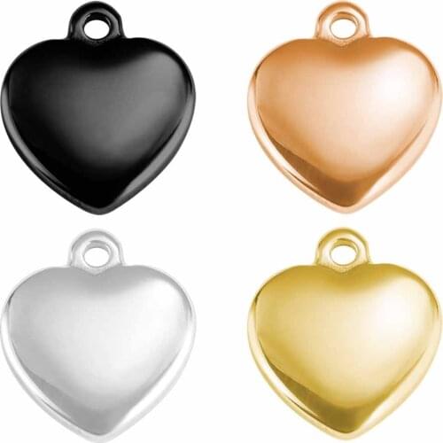 304 Stainless Steel DIY Heart Charm Pendant Necklace Making DIY Bracelet Jewelry Handmade Classical Accessories