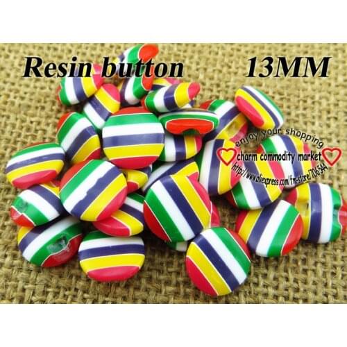 40PCS 13MM 4colors stripe button Dyed RESIN buttons brand coat boots sewing clothes accessories R-174-7