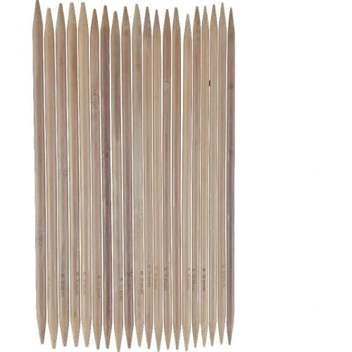 Hot Sale 55Pcs 11sizes Double Pointed Carbonized Bamboo Crochet Knitting Needles Knitting Knit Kit Domestic