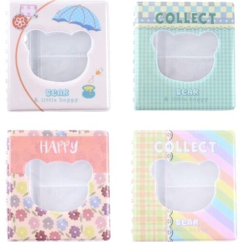 Cartoon Bear Shape Hollow 3" Photo Album 68 Photos Memory Books Horizontal and Vertical Portable Family Photo Scrapbook