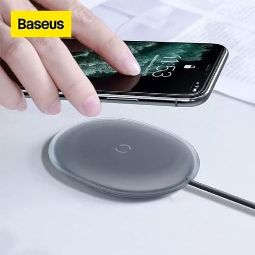 Baseus 15W Wireless Charger Fast Translucent Jelly Texture Portable Phone Charger For iPhone Samsung Xiaomi Huawei