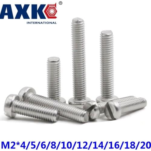 Bolt Axk 10pcs Low Price Stainless Steel 304 Slotted Single Cylinder Head Screw Bolt M2*4/5/6/8/10/12/14/16/18/20 Gb65
