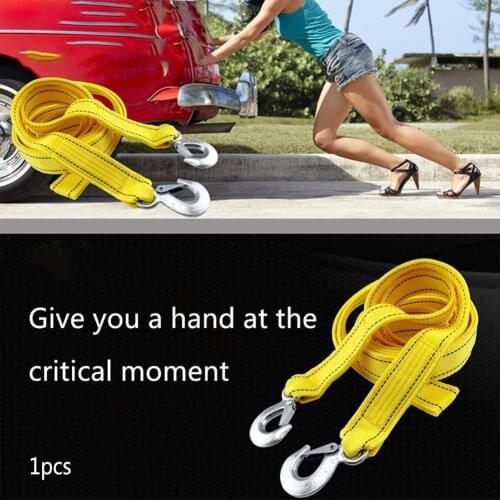 Heavy Duty 8 Ton Car Tow Cable Towing Pull RopeWith Hooks For Heavy Duty Car Emergency Off Road Tow Rope Accessories