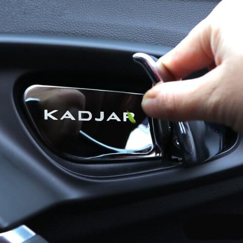 For Renault Kadjar 2015 2016 2017 2018 4pcs/lot stainless steel car interior door handles stickers cover protection
