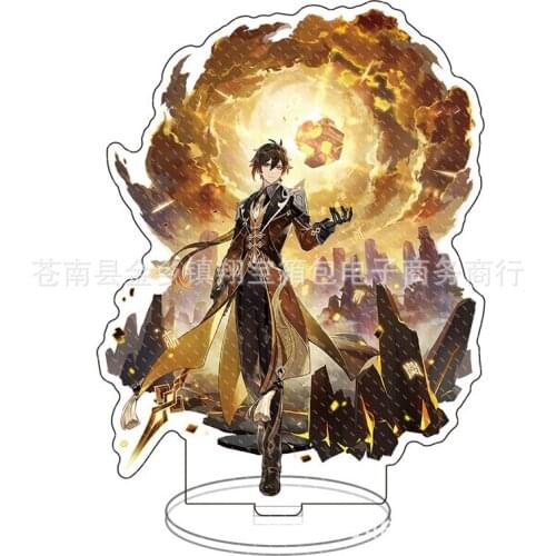 Genshin Impact Anime Figure Acrylic Stand Model Toy Hutao Raiden Shogun Kokomi Kazuha Ayaka Action Figures Desk Decoration Gifts