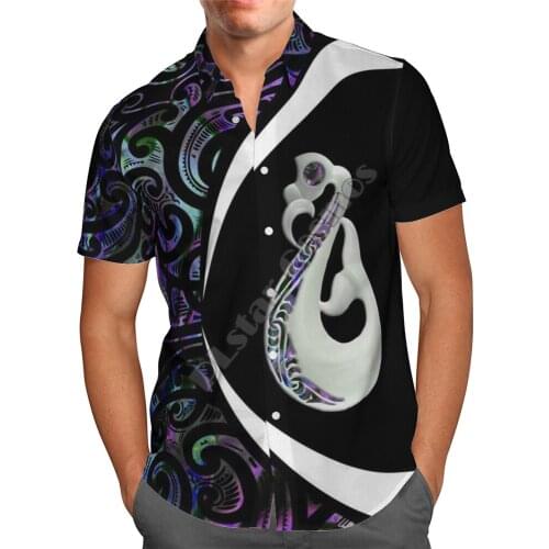 Hawaii Shirt Hawaiian beach summer Fashion Kosrae Polynesian Tattoos Printed 3d Mens Shirt Harajuku Tee hip hop shirts 04