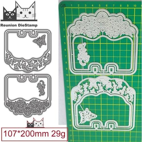Butterfly Loose-leaf Tags Metal Cutting Dies Scrapbooking Steel Craft Die Cut Embossing Paper Cards Stencils Christmas