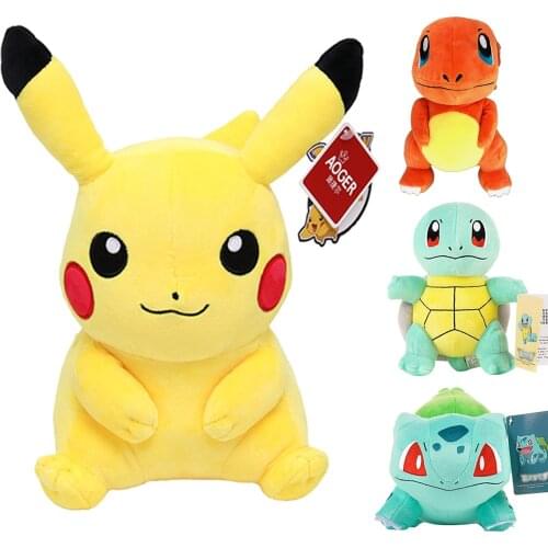 Pikachus Charmander Bulbasaur Squirtle Jigglypuff plush doll Lapras Eevee anime pokemoned stuffed toy Peluche Gift For kid