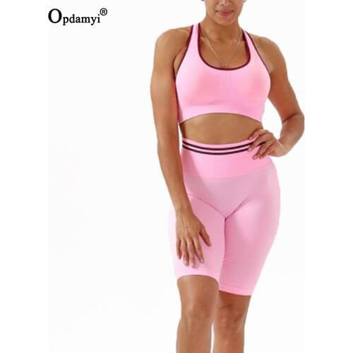 Summer New Sportwear Outfit For Woman Seamless Yoga Set 2Pcs Sports Bra High Waist Shorts Workout Suit Gym Gym Training Clothing