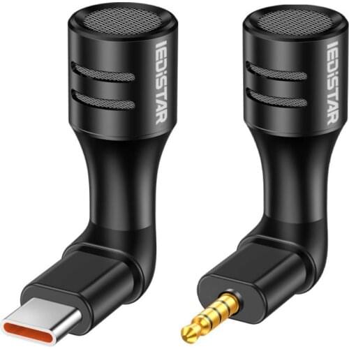 USB Type C Microphone for Smartphone Mobile Phone Microphone with 3.5mm Jack Noise Reduction Recording Cellphone Microphone