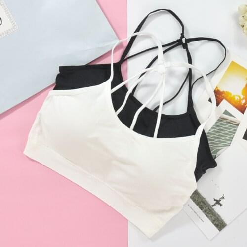 Fashion Women Lady Casual Tops Tube Chest Wrap Bandeau Underwear Black White Wrapped Chest Strap Chest Pad Underwear