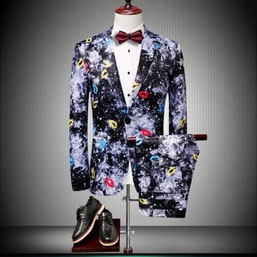Suits Men 2 Wedding pieces 2020 New Fashion Designers Items Ternos Masculino slim fit stage costumes for singers coats #910