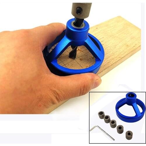 90 Degree Drill Guide Hole Puncher Locator Pocket Hole Jig 6-10mm Stainless Steel Bushing For Carpenter Woodworking Tools