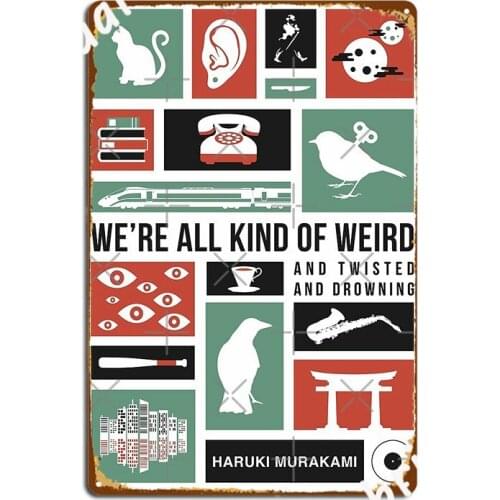 Murakami Metal Sign Painting Décor Mural Pub Design Tin Sign Poster